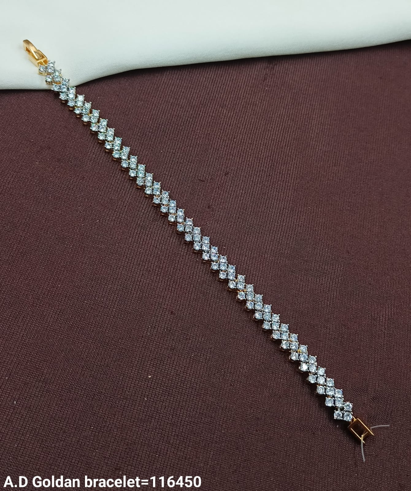 Classic A.D. Golden Diamond Bracelet – Slim & Elegant Design